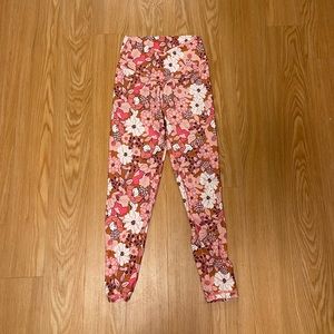 Aerie Cross Waist Floral Leggings Offline